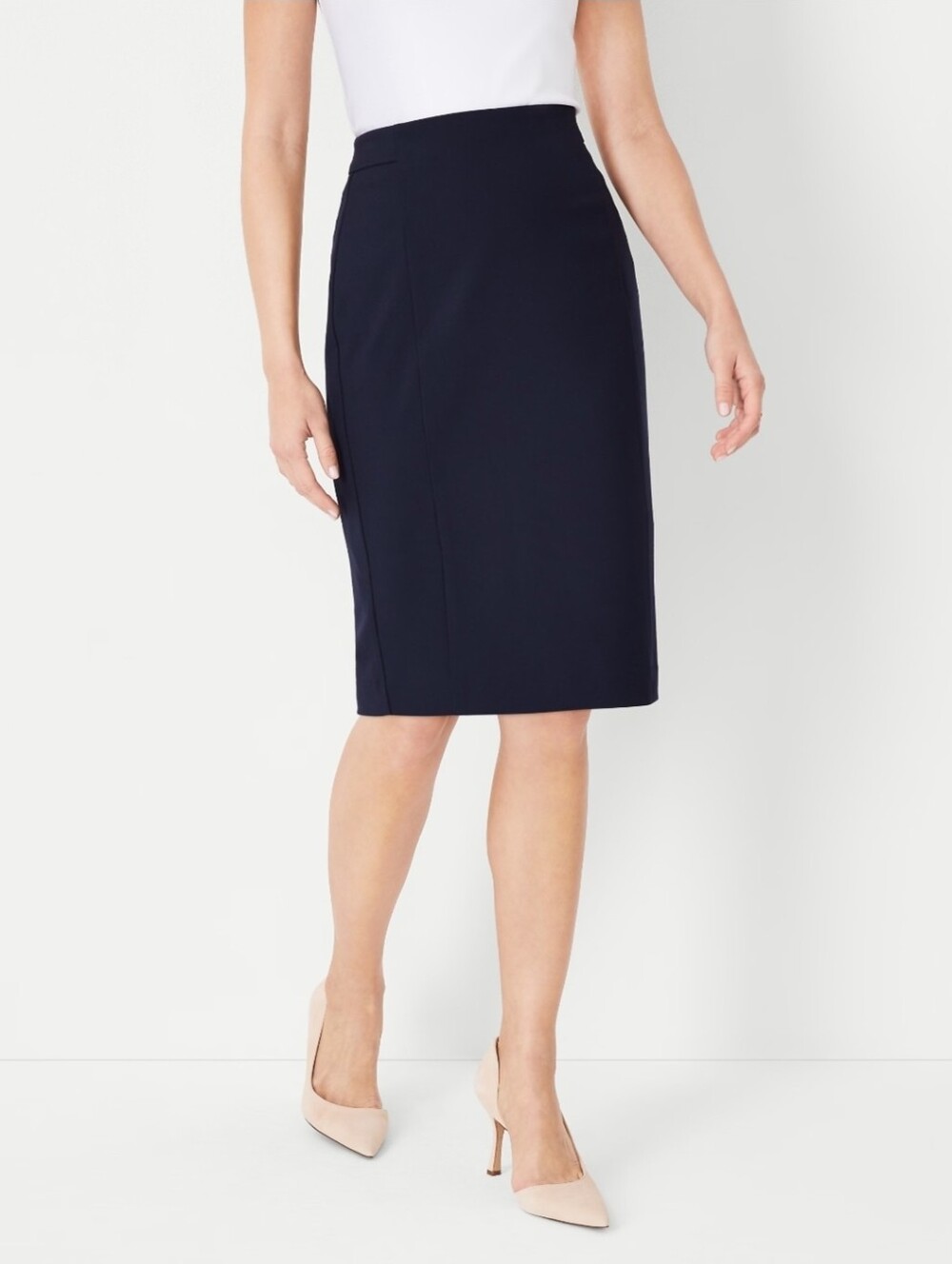 Ann Taylor Navy Pencil Skirt Size 8